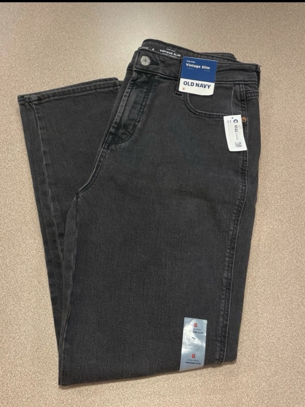 Old Navy Woman's Vintage Slim Black Jeans size 8